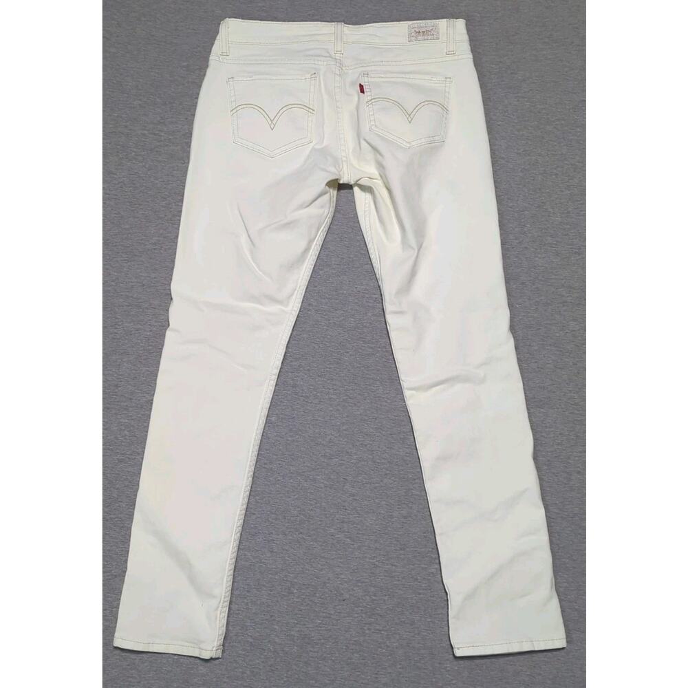 Levi's 524 Too Superlow White Skinny Leg Jeans Size 9 (30x30) - Picture 8 of 8